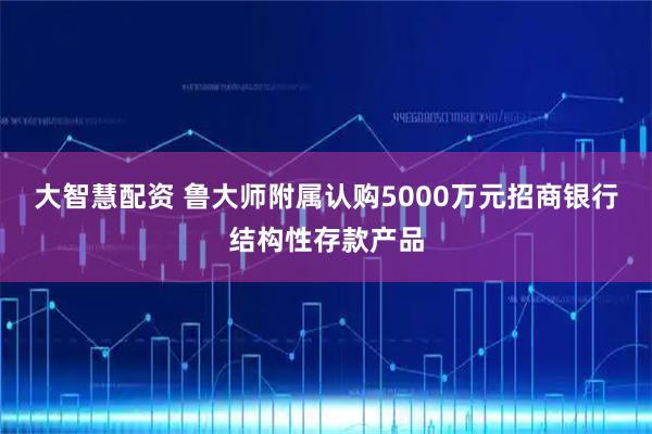 大智慧配资 鲁大师附属认购5000万元招商银行结构性存款产品