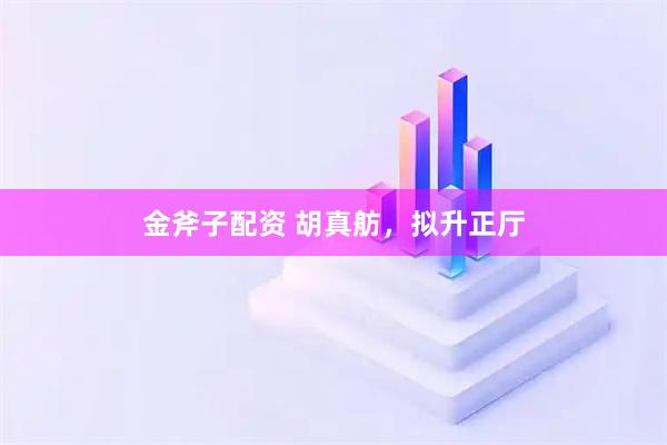 金斧子配资 胡真舫，拟升正厅