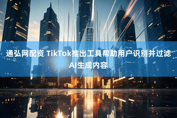 通弘网配资 TikTok推出工具帮助用户识别并过滤AI生成内容